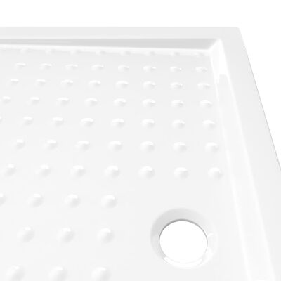 vidaXL Podloga za tuširanje s točkicama bijela 80 x 100 x 4 cm ABS