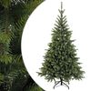 vidaXL Umjetno božićno drvce s nogom 150 cm PVC i metal Zelena