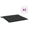 vidaXL Jastuci za vrtne stolice 2 kom crni 50x50x4 cm tkanina Oxford