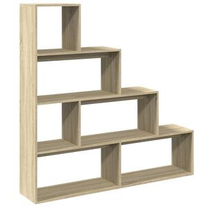vidaXL Pregrada/regal za knjige 4 razina hrast 143,5x29x143,5cm drveni