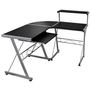 vidaXL Kutni stol za računalo crni 132 x 112 x 99 cm konstruirano drvo
