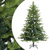 vidaXL Umjetno božićno drvce s nogom 150 cm PVC i metal Zelena