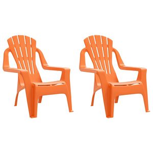 vidaXL Vrtne stolice za djecu 2 kom 37x34x44 cm PP izgled drva