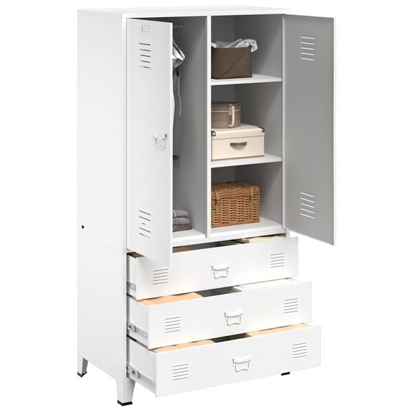 vidaXL Ormar bijeli 90 x 50 x 180 cm metalni