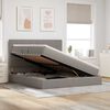 vidaXL Krevet s madracem i skladi&scaron;tem Sivo-smeđa 180 x 200 cm