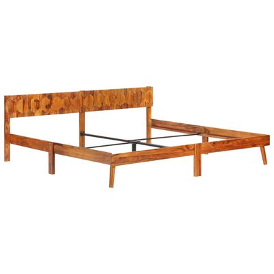 vidaXL Okvir za krevet od masivnog drva šišama 200 x 200 cm
