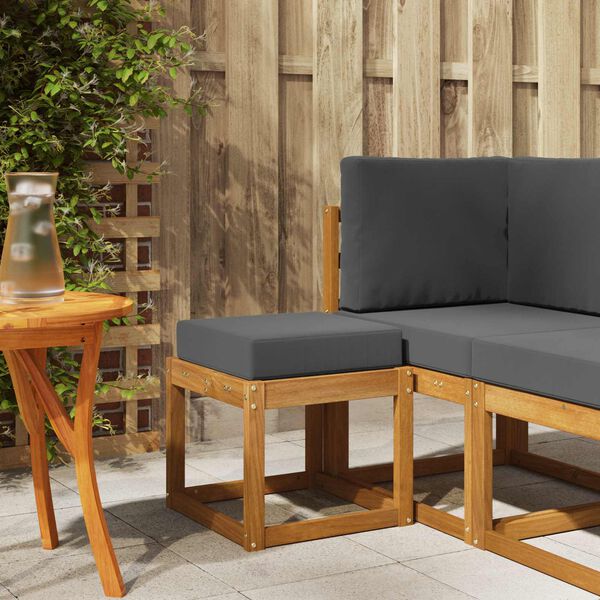 vidaXL Klupa za sjedenje Prirodna i antracit 43 x 43 x 37 cm