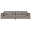 vidaXL Sofa s jastukom Sivo-smeđa 250 x 77 x 76 cm tkanina