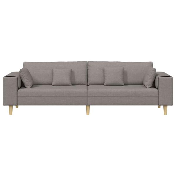 vidaXL Sofa s jastukom Sivo-smeđa 250 x 77 x 76 cm tkanina