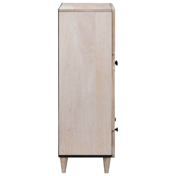 vidaXL Highboard s ladicama Bijelo 60 x 33 x 100 cm masivno drvo manga