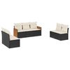 vidaXL 7-dijelni set vrtnih sofa od poliratana s jastucima crni