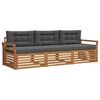 vidaXL Set vanjskih sofa 3 kom. Prirodna i antracit