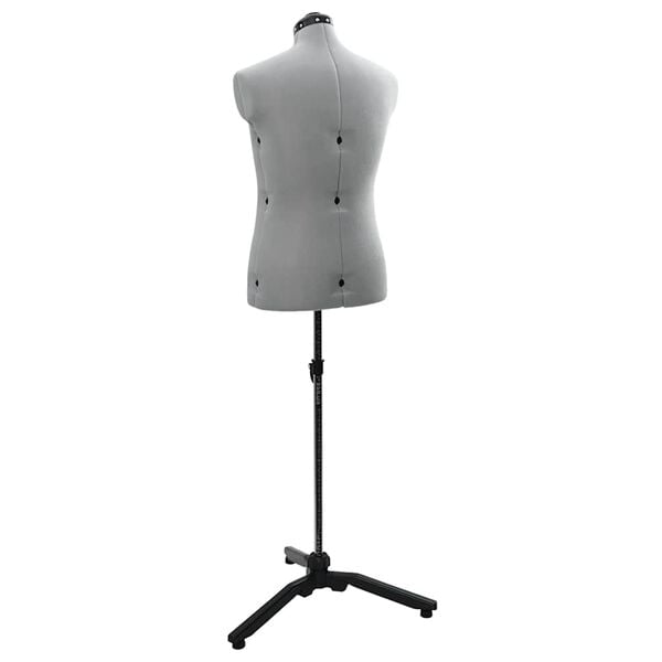 vidaXL Podesivi oblik haljine za žene Siva 37.5-45.5 inča tkanina