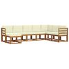 vidaXL Set vanjskih sofa 8 kom. Prirodna i krem