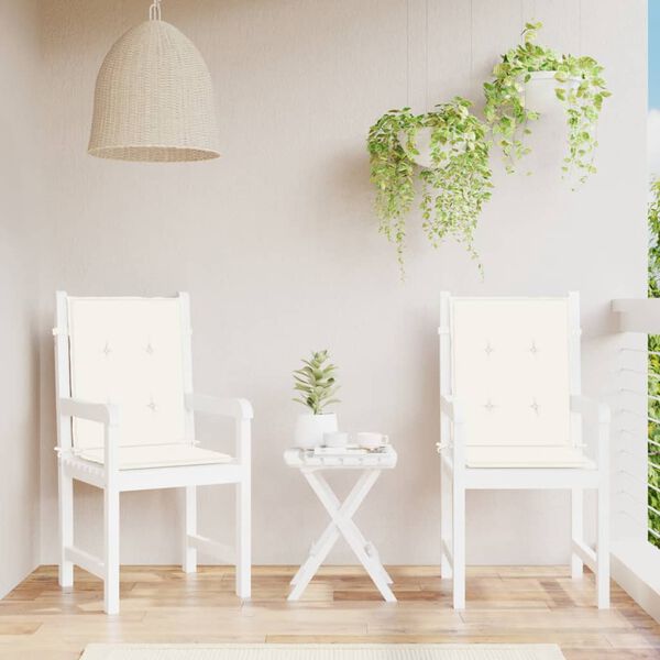 vidaXL Jastuci za stolice 6 kom pro&scaron;arano krem100x50x4 cm tkanina