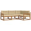 vidaXL Set vanjskih sofa 4 kom. Prirodna i bež