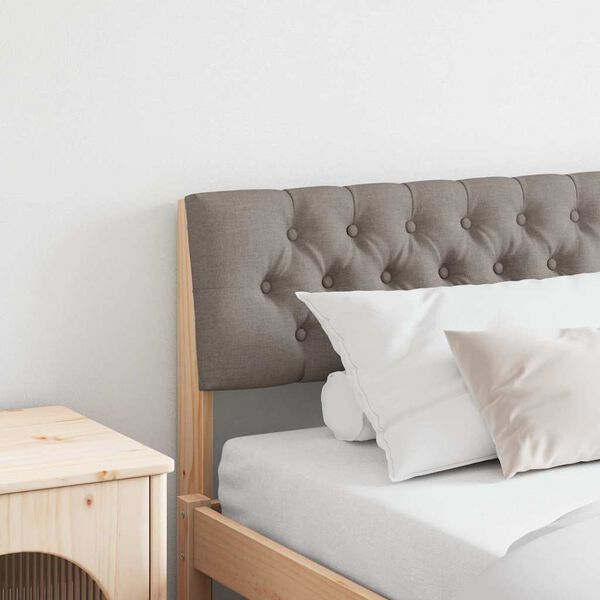 vidaXL Tapecirani uzglavlje Sivo-smeđa 200 cm Čvrsto borovo drvo