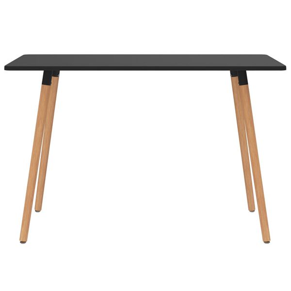 vidaXL 5-dijelni blagovaonski set crni