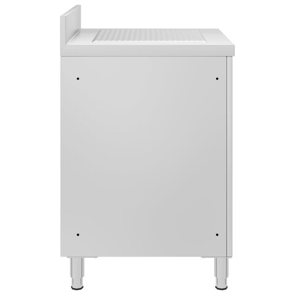 vidaXL Komercijalni kuhinjski ormarić s cjedilom od nehrđajućeg čelika