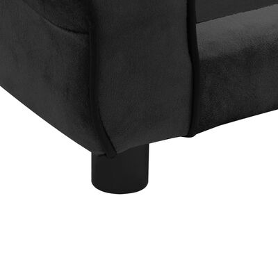 vidaXL Sofa za pse crna 72 x 45 x 30 cm plišana