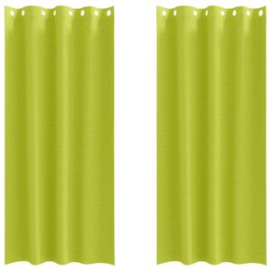 vidaXL Zavjese za blackout s prstenovima 2 kom. Zelena 225 x 140 cm