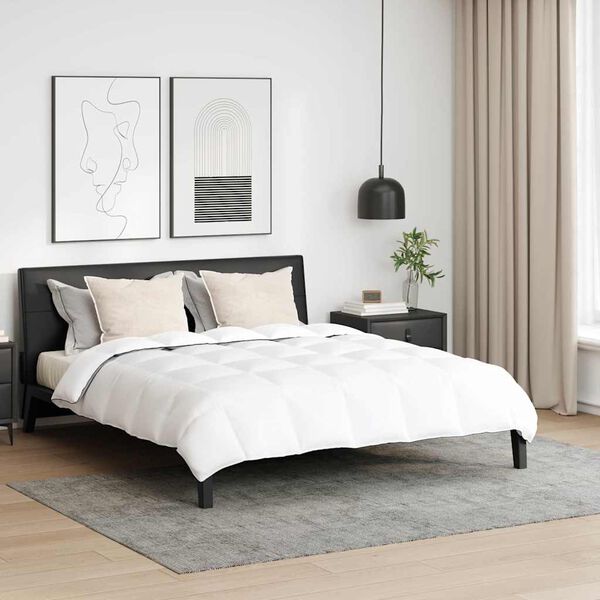 vidaXL Zimska pokrivača s jastukom 3 pcs Bijelo Perje