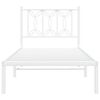 vidaXL Metalni okvir za krevet s uzglavljem bijeli 90 x 190 cm