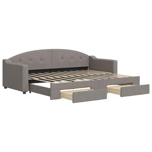 vidaXL Dnevni krevet na razvlačenje smeđesivi 80 x 200 cm od tkanine