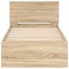 vidaXL Okvir za krevet s uzglavljem boja hrasta 90x190 cm drveni