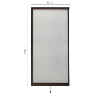 vidaXL Zaslon protiv insekata za prozore smeđi 60 x 150 cm