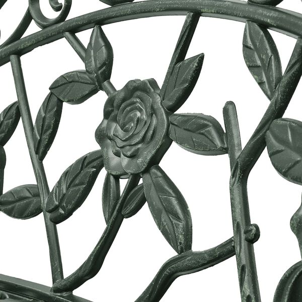 vidaXL Vrtna klupa 100 cm od lijevanog aluminija zelena