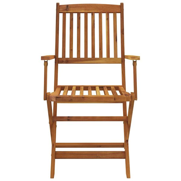 vidaXL 7-dijelni sklopivi vrtni blagovaonski set masivno drvo bagrema