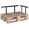 vidaXL Naslon za sofu od paleta crni 110 cm željezni