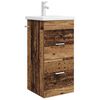 vidaXL Kupaonski umivaonik s sudoperom Staro drvo 42 x 40 x 84,5 cm
