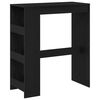 vidaXL Barski stol s policama Crni hrast 90x40x103,5 cm Konstruirano drvo