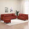 vidaXL 3-dijelni set sofa s jastucima crvena boja vina od umjetne kože