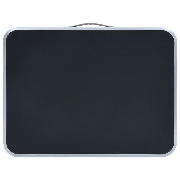 vidaXL Sklopivi stol za kampiranje sivi aluminijski 60 x 45 cm