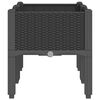 vidaXL Vrtna sadilica s nogama crna 80 x 40 x 42 cm PP
