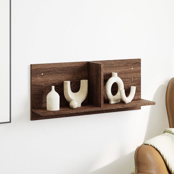 vidaXL Zidni ormarić 70x16,5x30cm boja smeđeg hrasta konstruirano drvo
