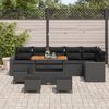 vidaXL Sjedeća garnitura za vrt 10 pcs Crna poliratan