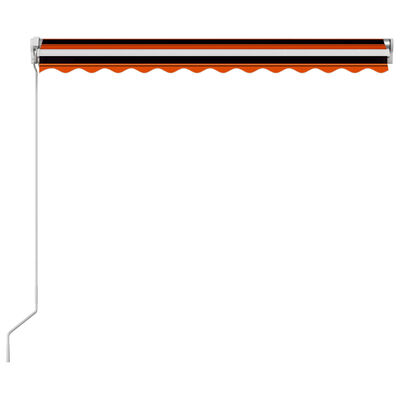 vidaXL Tenda na ručno uvlačenje 300 x 250 cm narančasto-smeđa