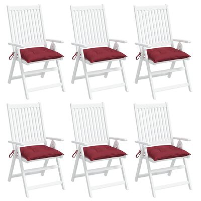 vidaXL Jastuci za stolice 6 kom boja vina 40x40x7 cm tkanina Oxford