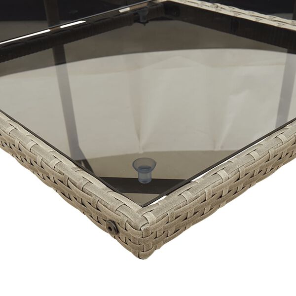 vidaXL 13-dijelni vrtni blagovaonski set s jastucima poliratan sivi