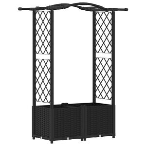vidaXL Povi&scaron;eni krevet s mrežom i krovom Crna 125 x 40 x 138 cm PP
