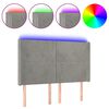 vidaXL LED uzglavlje svjetlosivo 147 x 16 x 118/128 cm bar&scaron;unasto