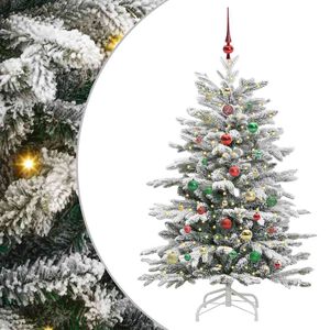 vidaXL Umjetno božićno drvce s nogom Bijelo 150 cm PE i PVC