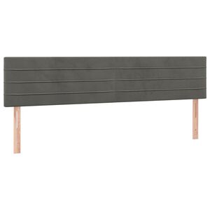 vidaXL Uzglavlja tamnosiva 200x5x78/88 cm bar&scaron;unasta