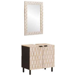 vidaXL Setovi za kupaonicu Fin&scaron; bijelog pranja Čvrsto drvo manga