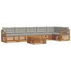 vidaXL Set vanjskih sofa 7 kom. Prirodna i svijetlo siva