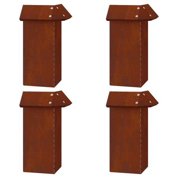 vidaXL Ograde protiv puževa 8 pcs Rđa